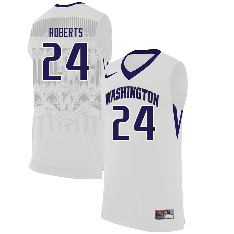 Men #24 Nate Roberts Washington Huskies College Basketball Jerseys Sale-Black